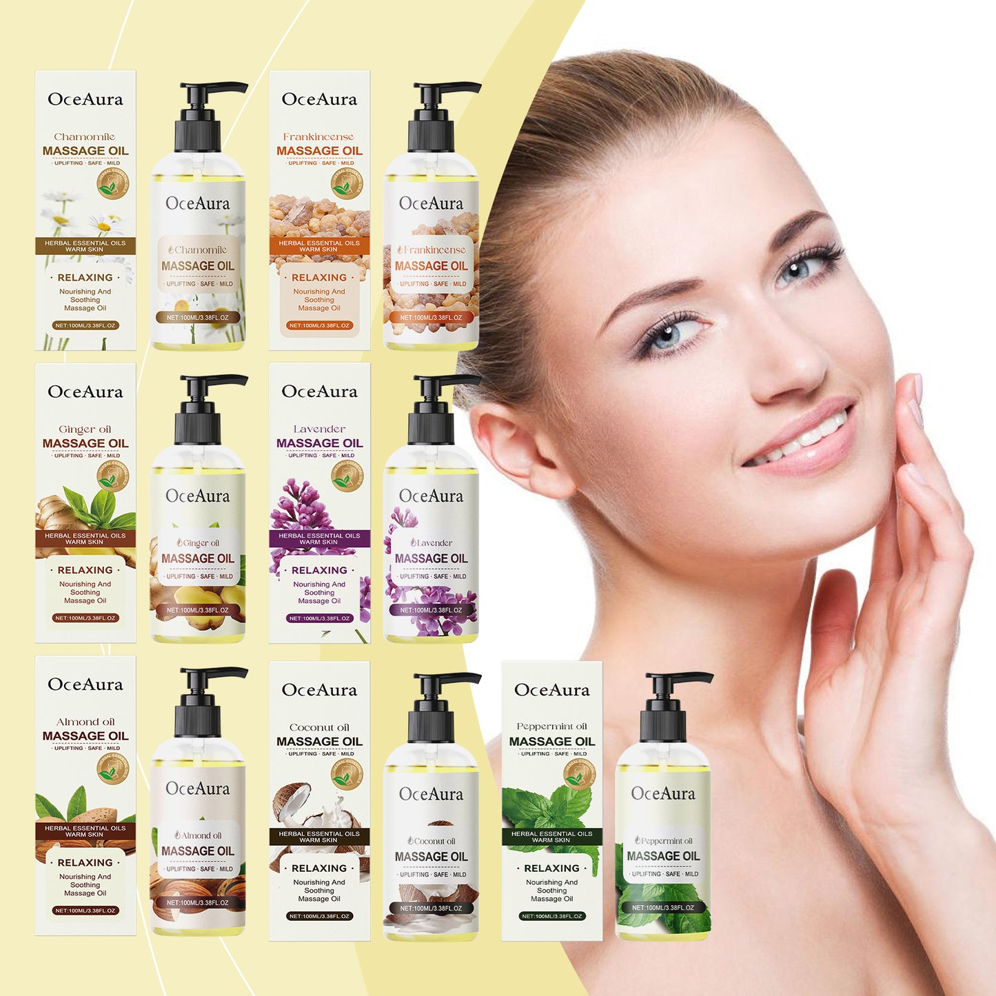 Amande Body Essential Huile Hydratante And Moisturizing Body Moisturizing Massage Essential Oil