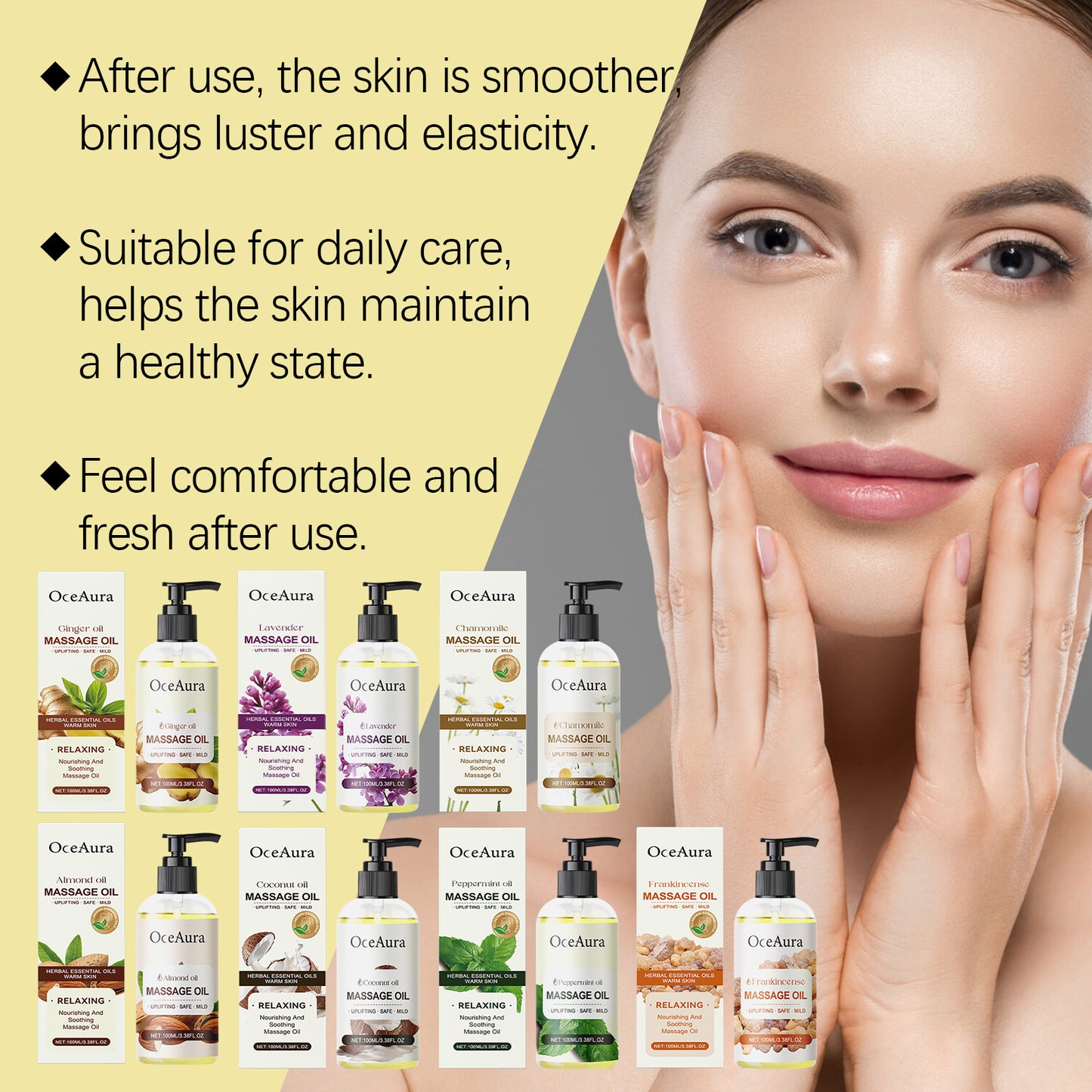 Amande Body Essential Huile Hydratante And Moisturizing Body Moisturizing Massage Essential Oil