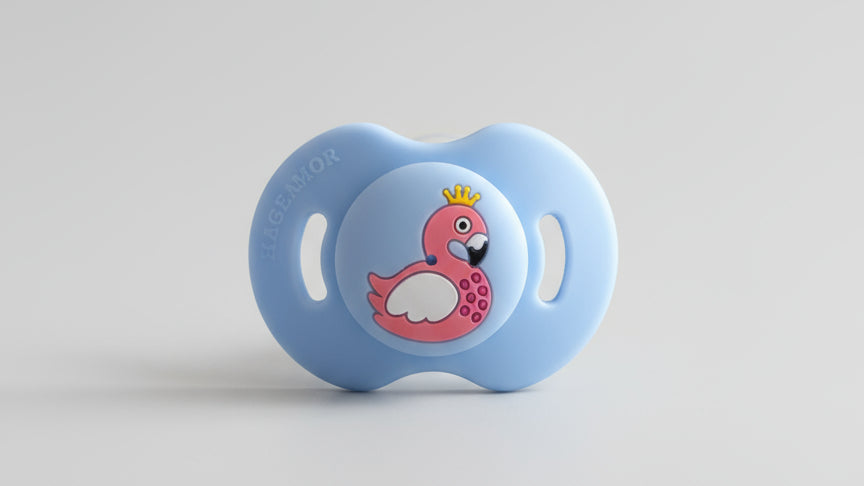 Tétine-sucette-flamant-rose-bleu