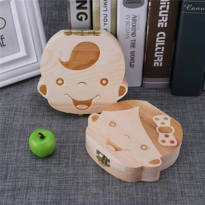 Boîte à dents de bébé en bois, 1 pièce, organisateur de dents de lait pour enfants, rangement de Souvenirs pour bébés garçons et filles, cadeaux souvenirs